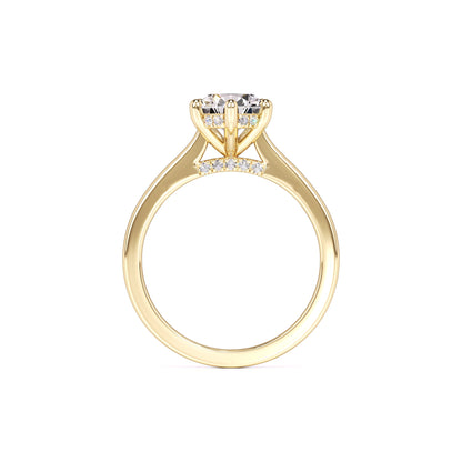 Cardi Moissanite & Lab Grown Diamond Ring | Yellow Gold | 4