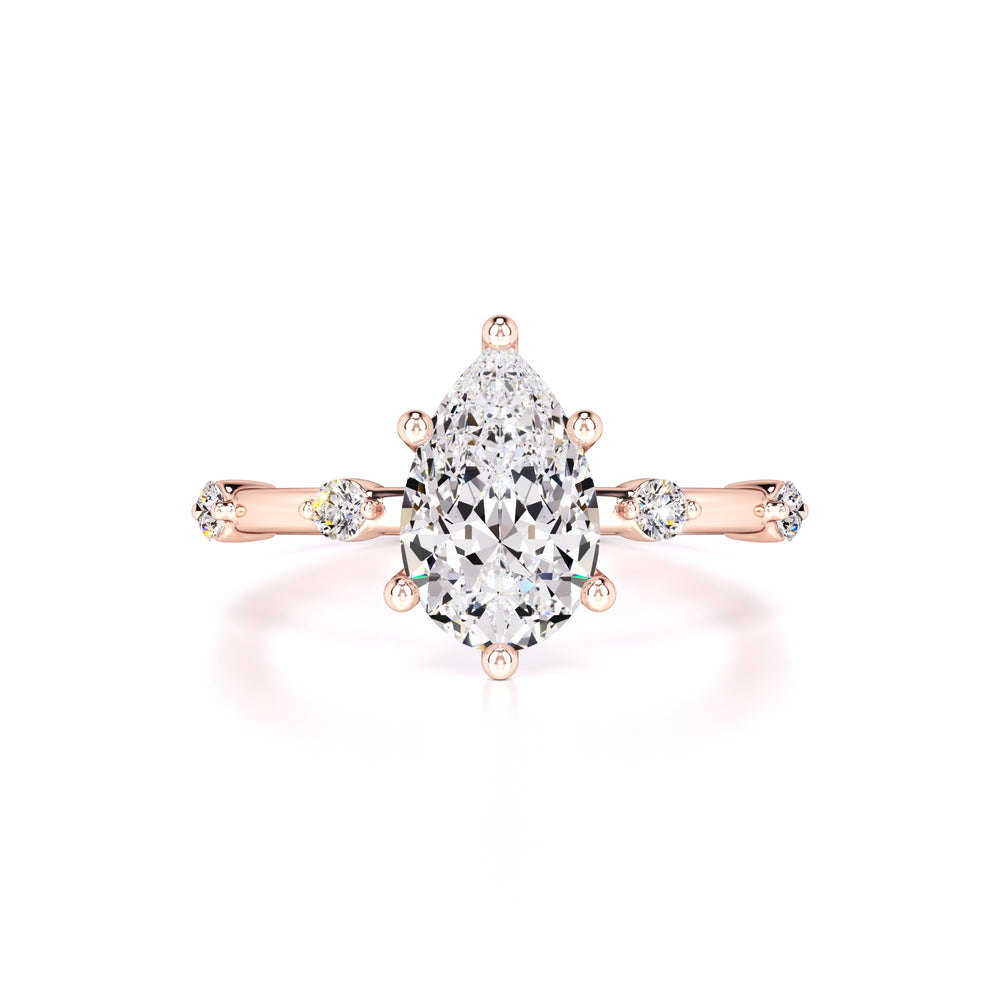 Paloma Moissanite & Lab Grown Diamond Ring | Rose Gold | 1