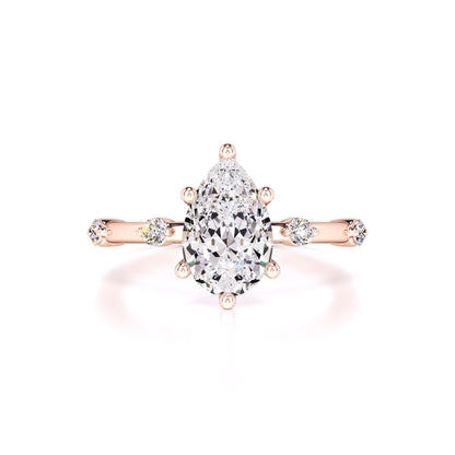 Paloma Moissanite & Lab Grown Diamond Ring | Rose Gold | 1