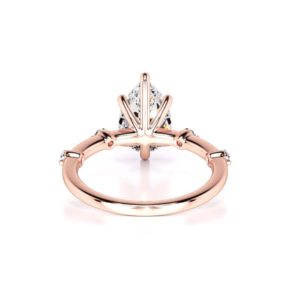 Paloma Moissanite & Lab Grown Diamond Ring | Rose Gold | 3