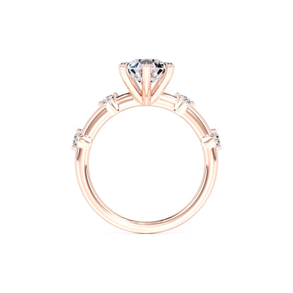 Paloma Moissanite & Lab Grown Diamond Ring | Rose Gold | 4