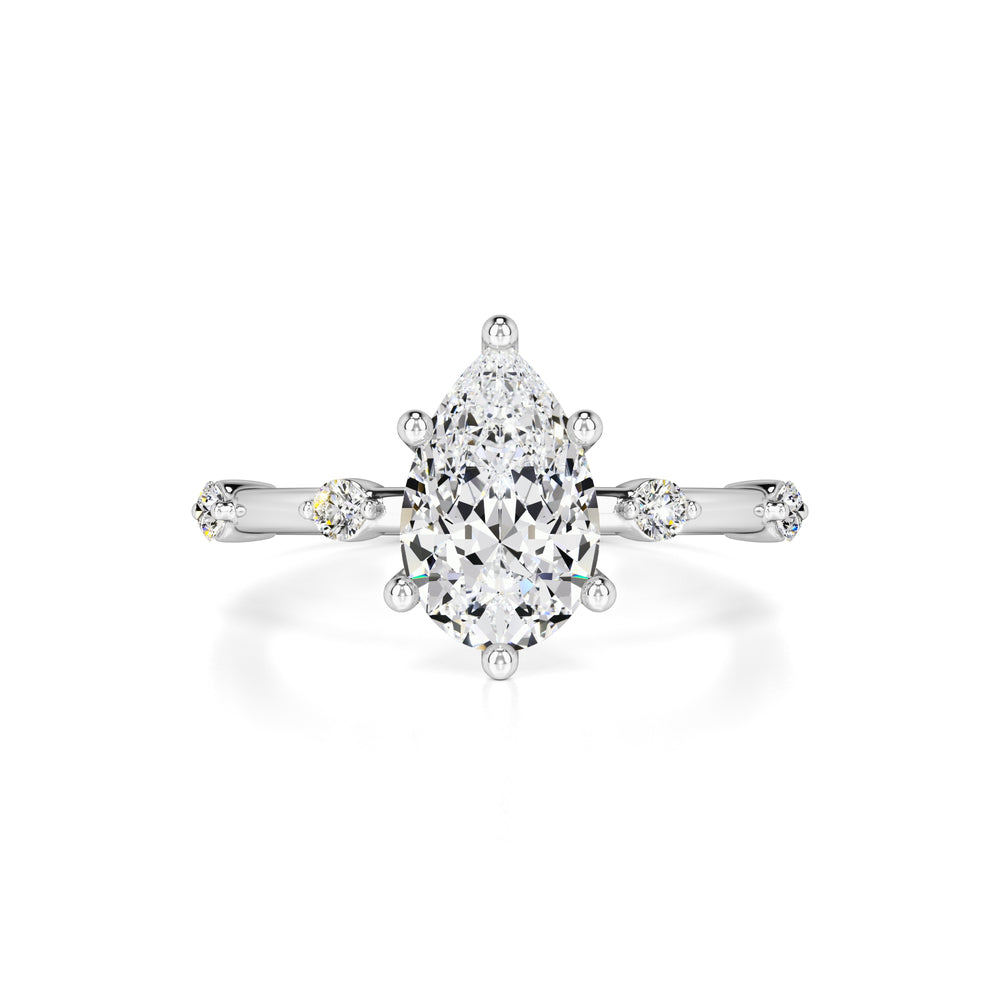 Paloma Moissanite & Lab Grown Diamond Ring | White Gold | 1