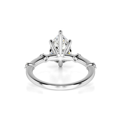 Paloma Moissanite & Lab Grown Diamond Ring | White Gold | 3