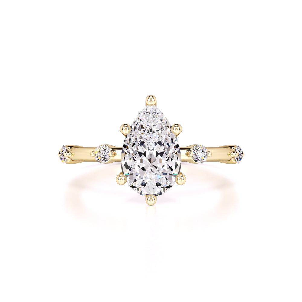 Paloma Moissanite & Lab Grown Diamond Ring | Yellow Gold | 1