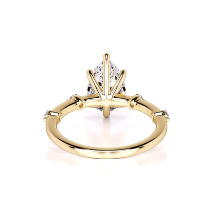 Paloma Moissanite & Lab Grown Diamond Ring | Yellow Gold | 3