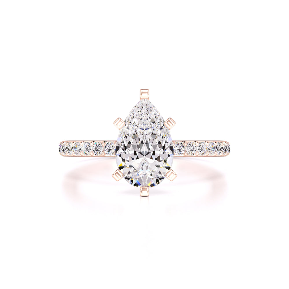 Selena Moissanite & Lab Grown Diamond Ring | Rose Gold | 1