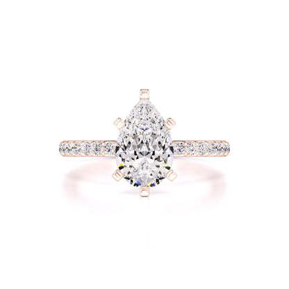 Selena Moissanite & Lab Grown Diamond Ring | Rose Gold | 1