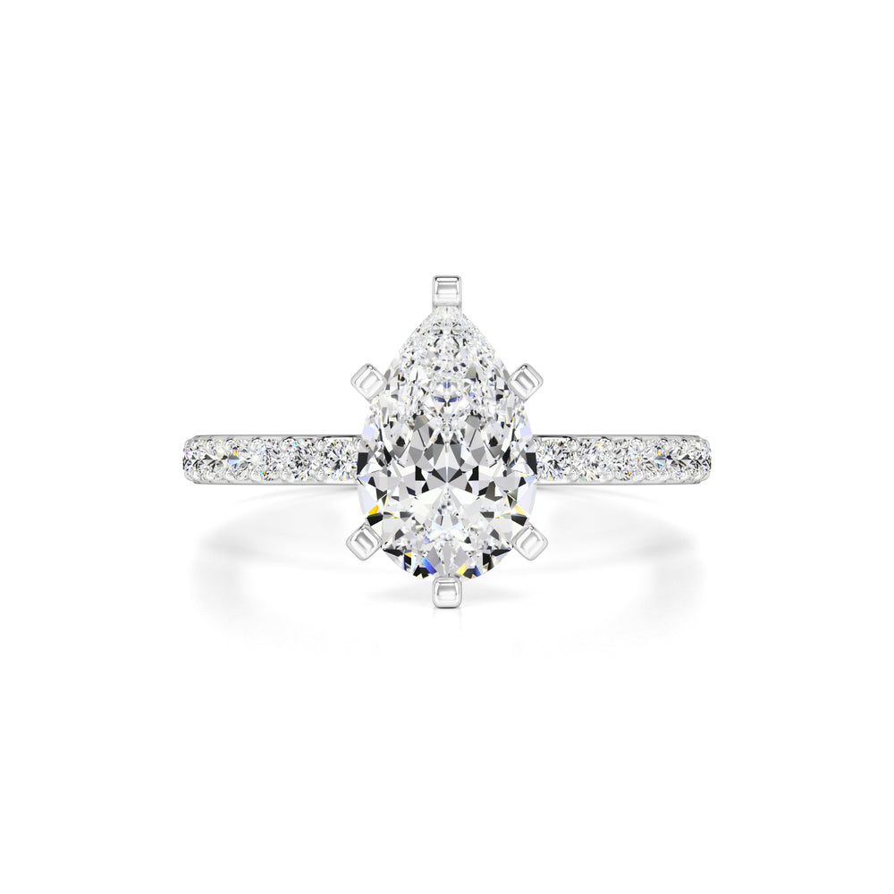 Selena Moissanite & Lab Grown Diamond Ring | White Gold | 1