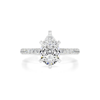 Selena Moissanite & Lab Grown Diamond Ring | White Gold | 1