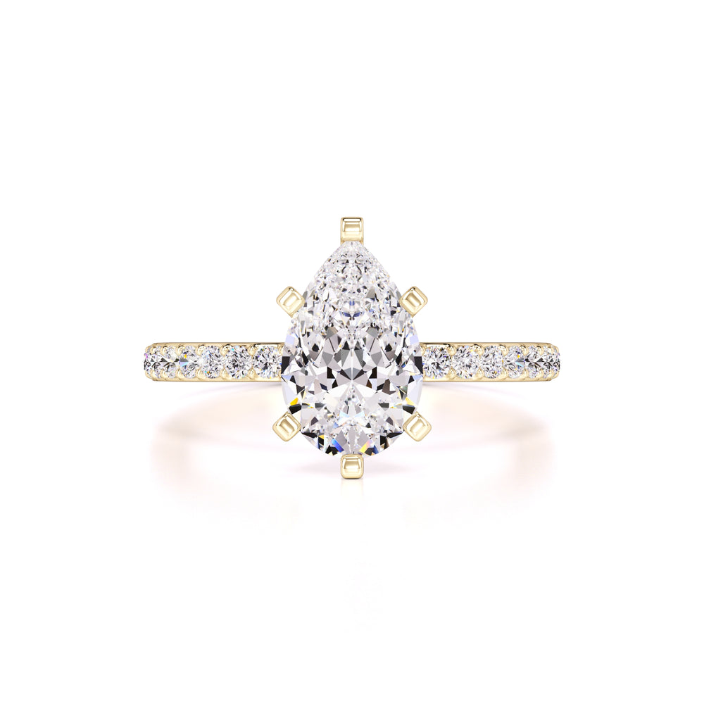 Selena Moissanite & Lab Grown Diamond Ring | Yellow Gold | 1