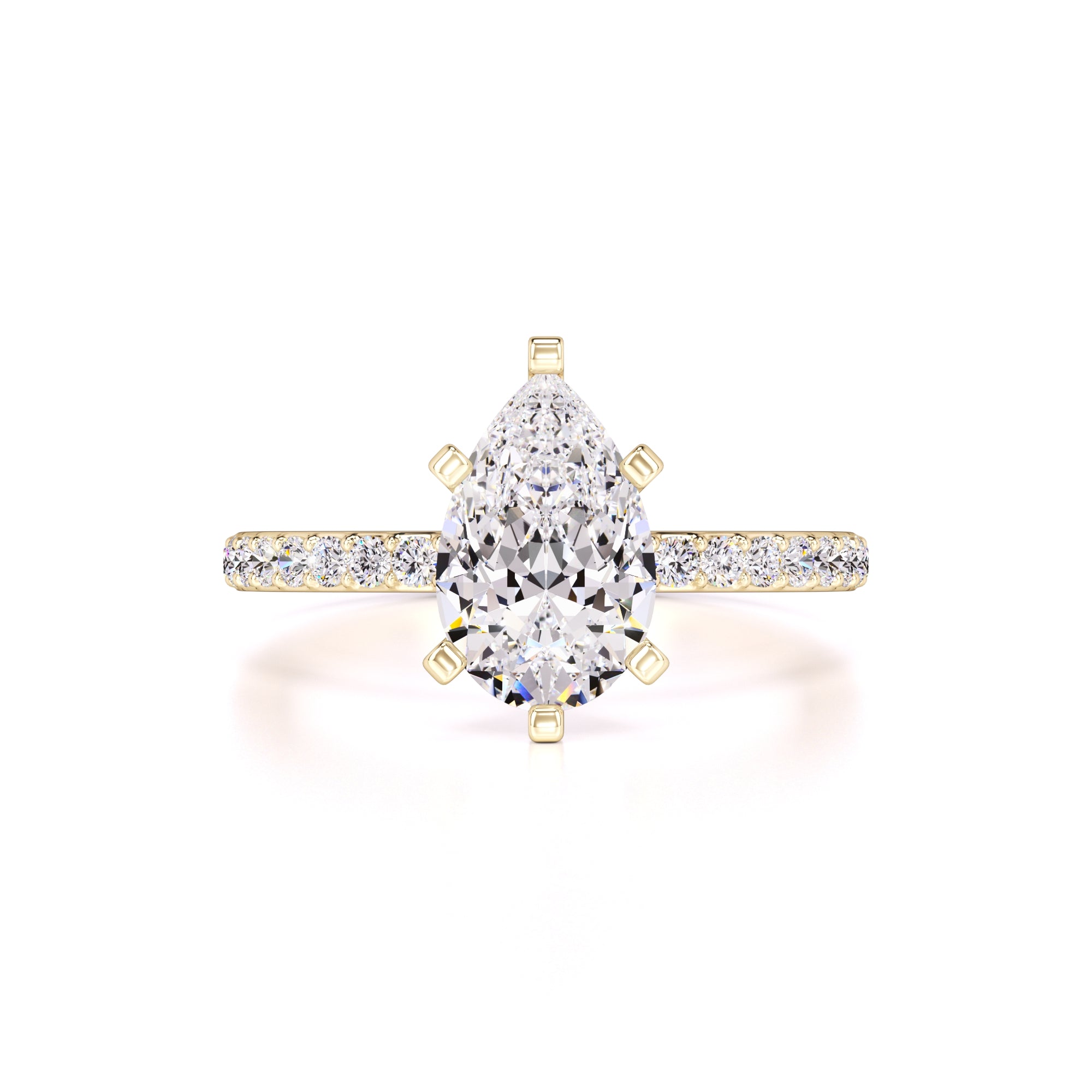 Selena Moissanite & Lab Grown Diamond Ring | Yellow Gold | 1