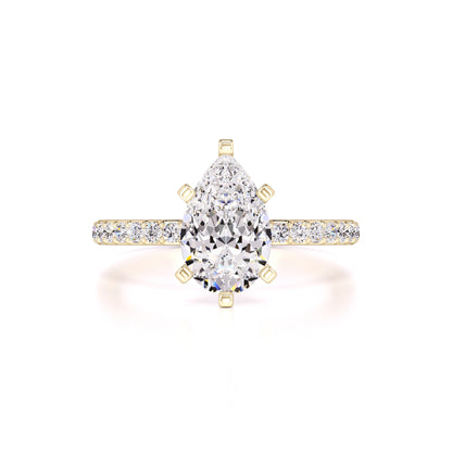 Selena Moissanite & Lab Grown Diamond Ring | Yellow Gold | 1