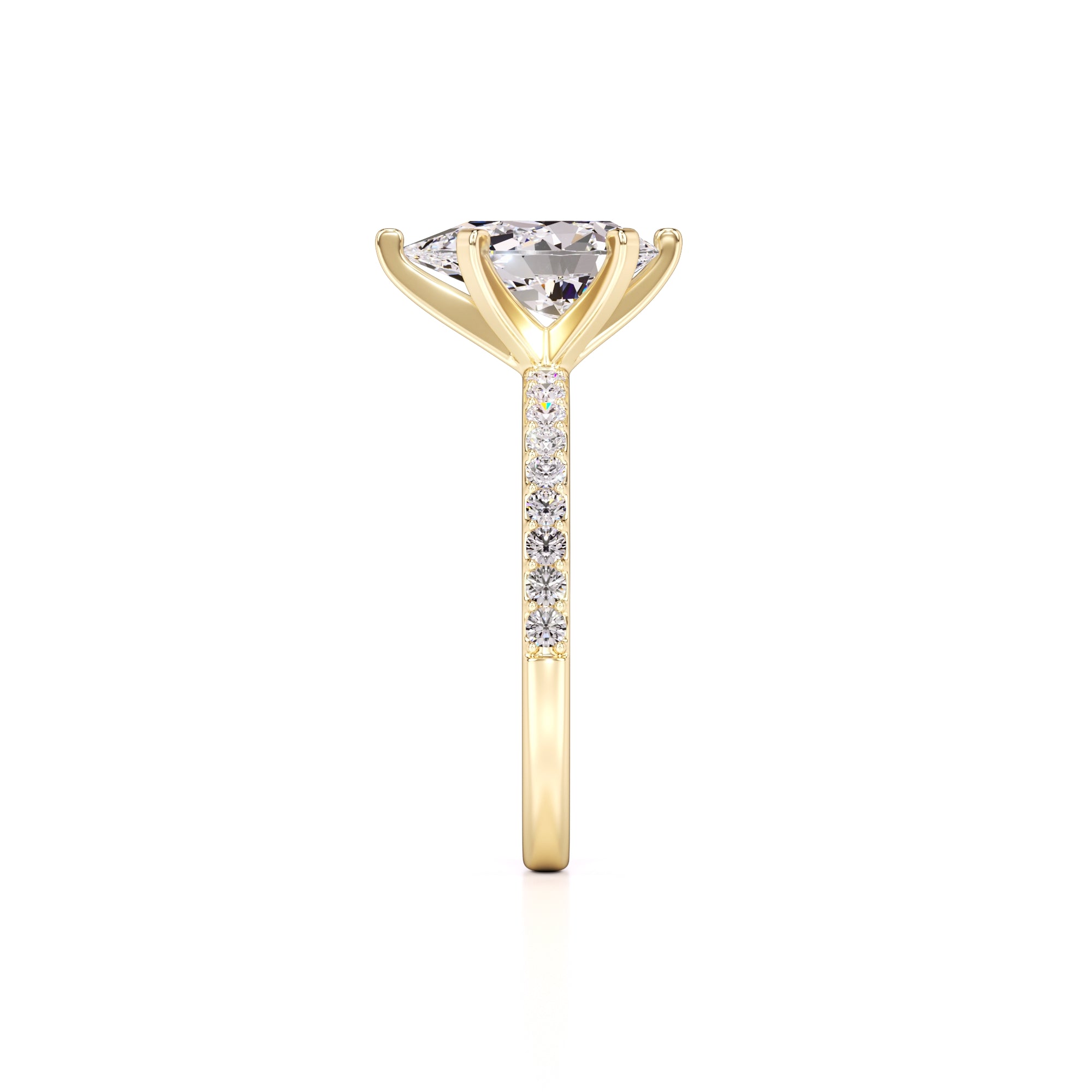 Selena Lab Grown Diamond Ring | Yellow Gold | 4