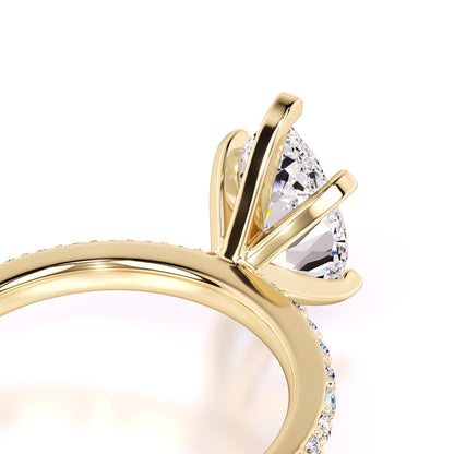 Selena Moissanite & Lab Grown Diamond Ring | Yellow Gold | 2