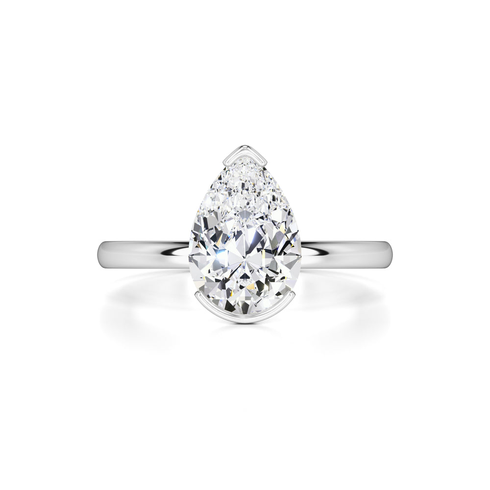 Jada Moissanite Ring | White Gold | 1