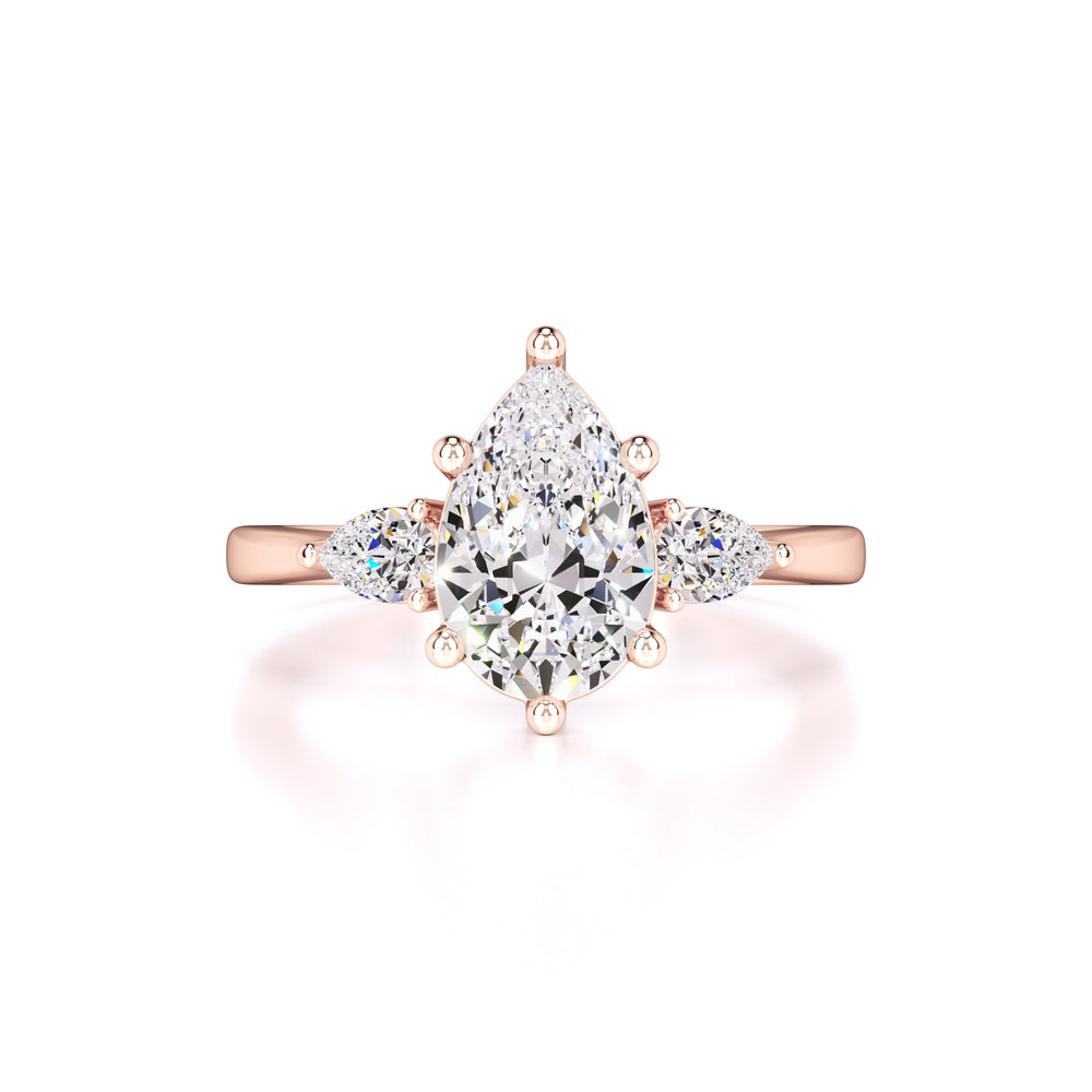 Ophelia Moissanite & Lab Grown Diamond Ring | Rose Gold | 1