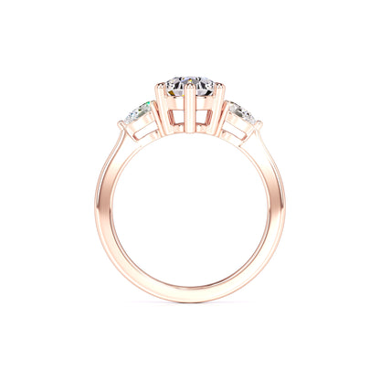 Ophelia Moissanite & Lab Grown Diamond Ring | Rose Gold | 4