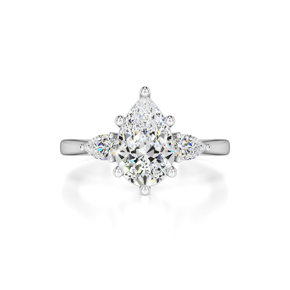 Ophelia Moissanite & Lab Grown Diamond Ring | White Gold | 1