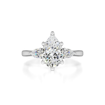 Ophelia Moissanite & Lab Grown Diamond Ring | White Gold | 1