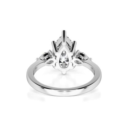 Ophelia Moissanite & Lab Grown Diamond Ring | White Gold | 3
