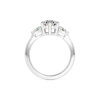 Ophelia Moissanite & Lab Grown Diamond Ring | White Gold | 4