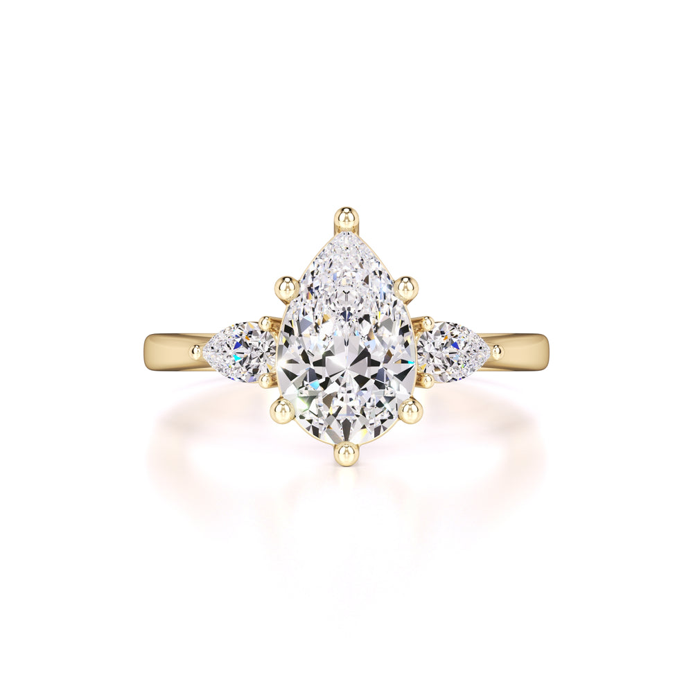 Ophelia Moissanite & Lab Grown Diamond Ring | Yellow Gold | 1