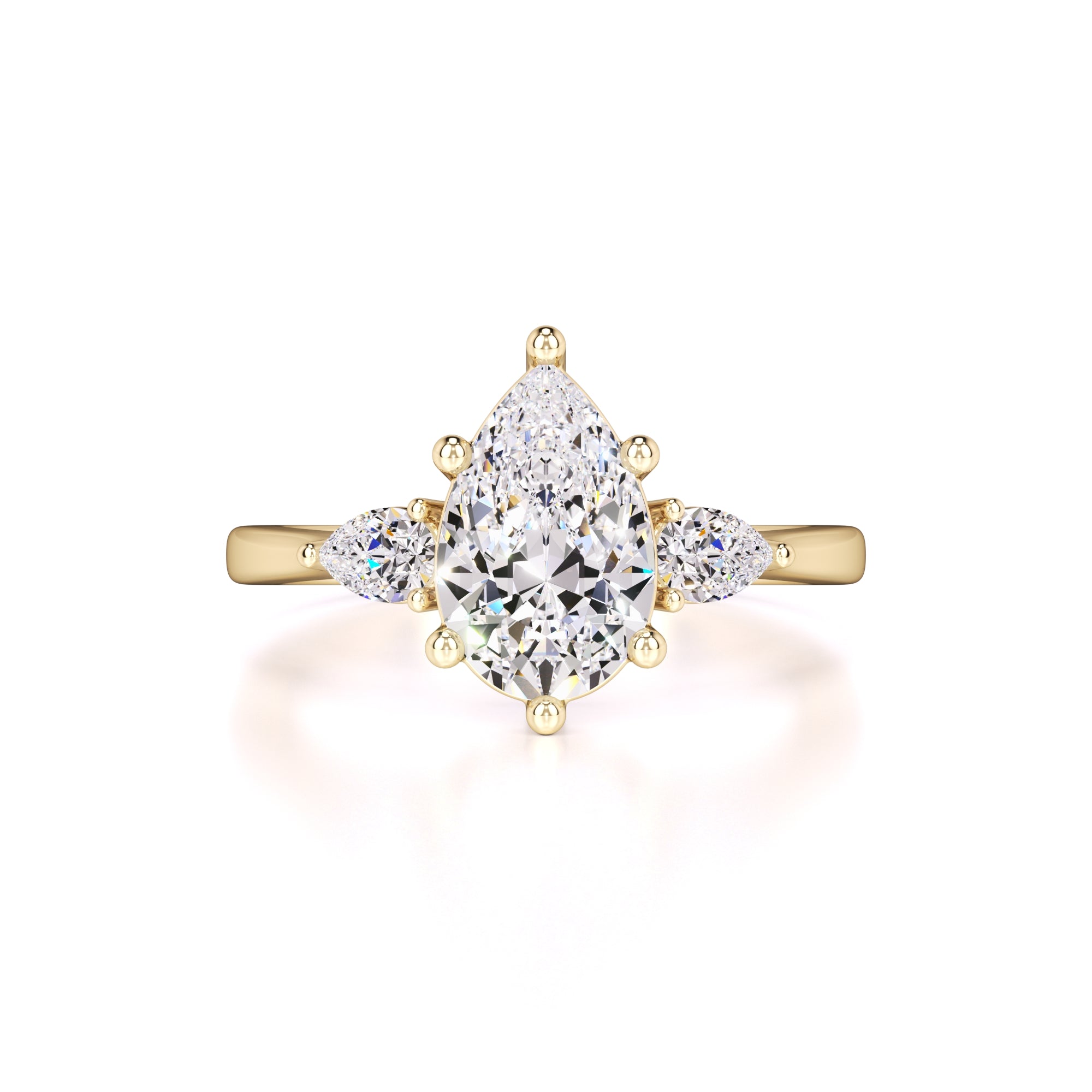 Ophelia Moissanite & Lab Grown Diamond Ring | Yellow Gold | 1