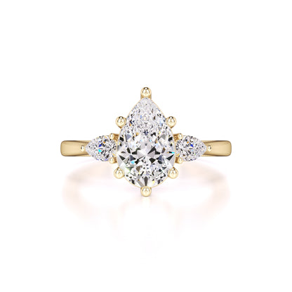 Ophelia Moissanite & Lab Grown Diamond Ring | Yellow Gold | 1