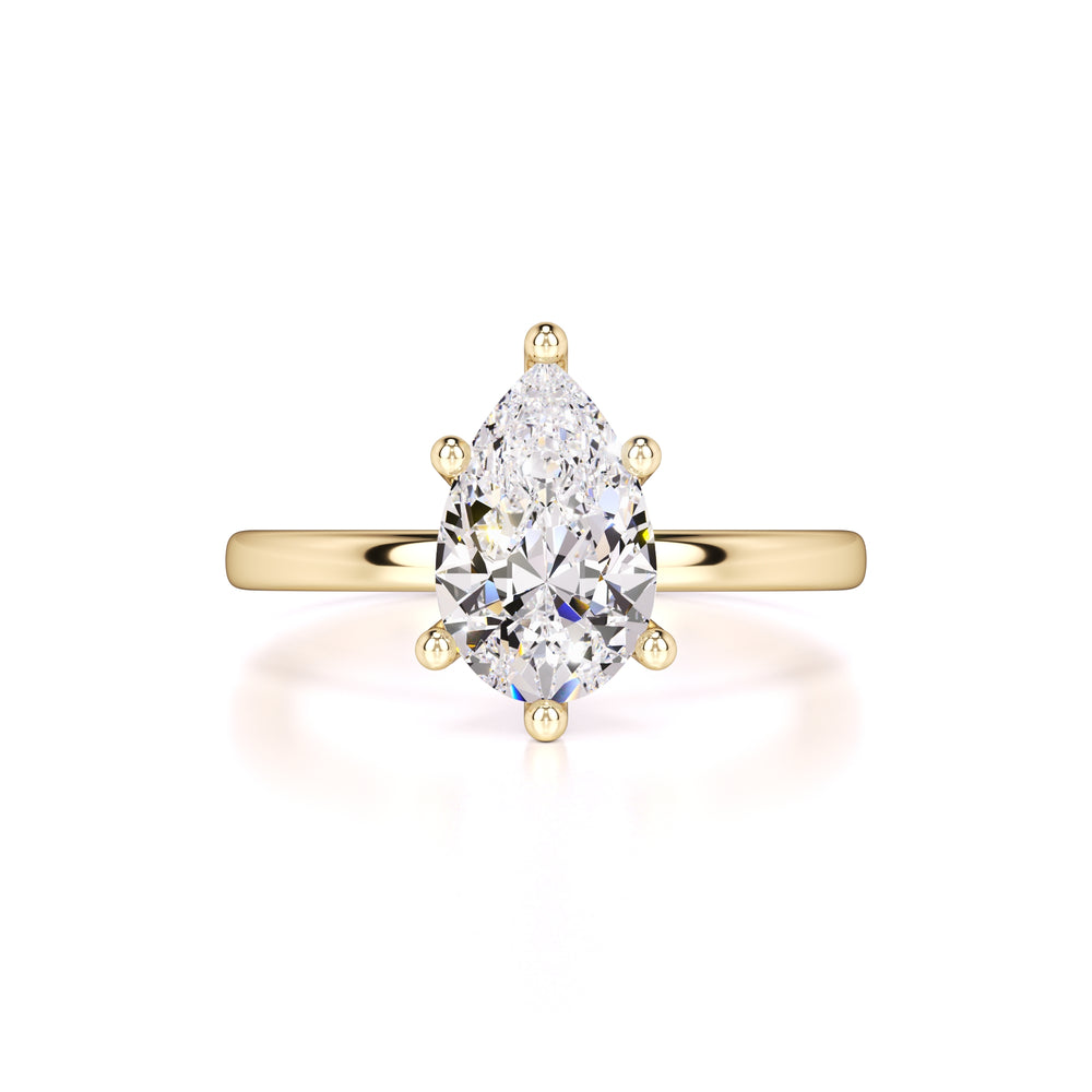 Jocelyn Moissanite & Lab Grown Diamond Ring | Yellow Gold | 1