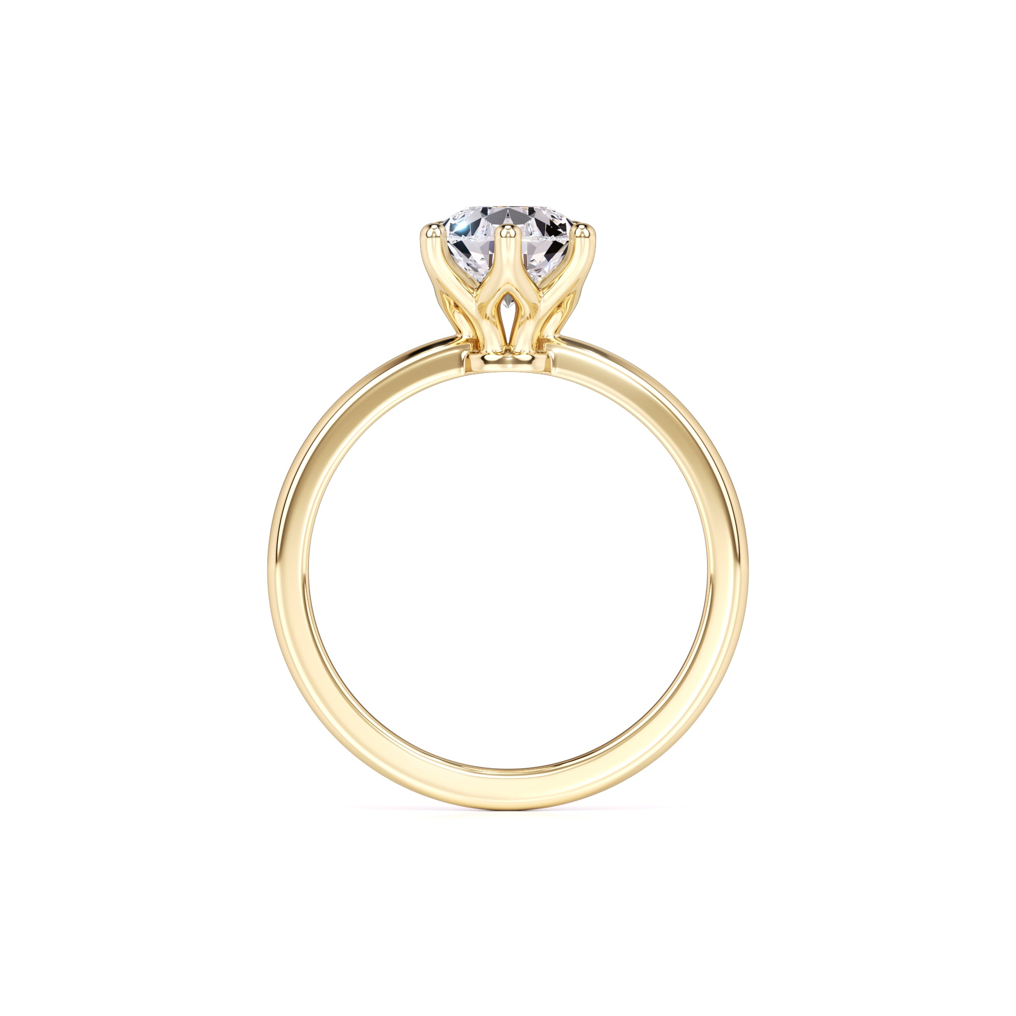Kinsley Moissanite Ring | Yellow Gold | 4