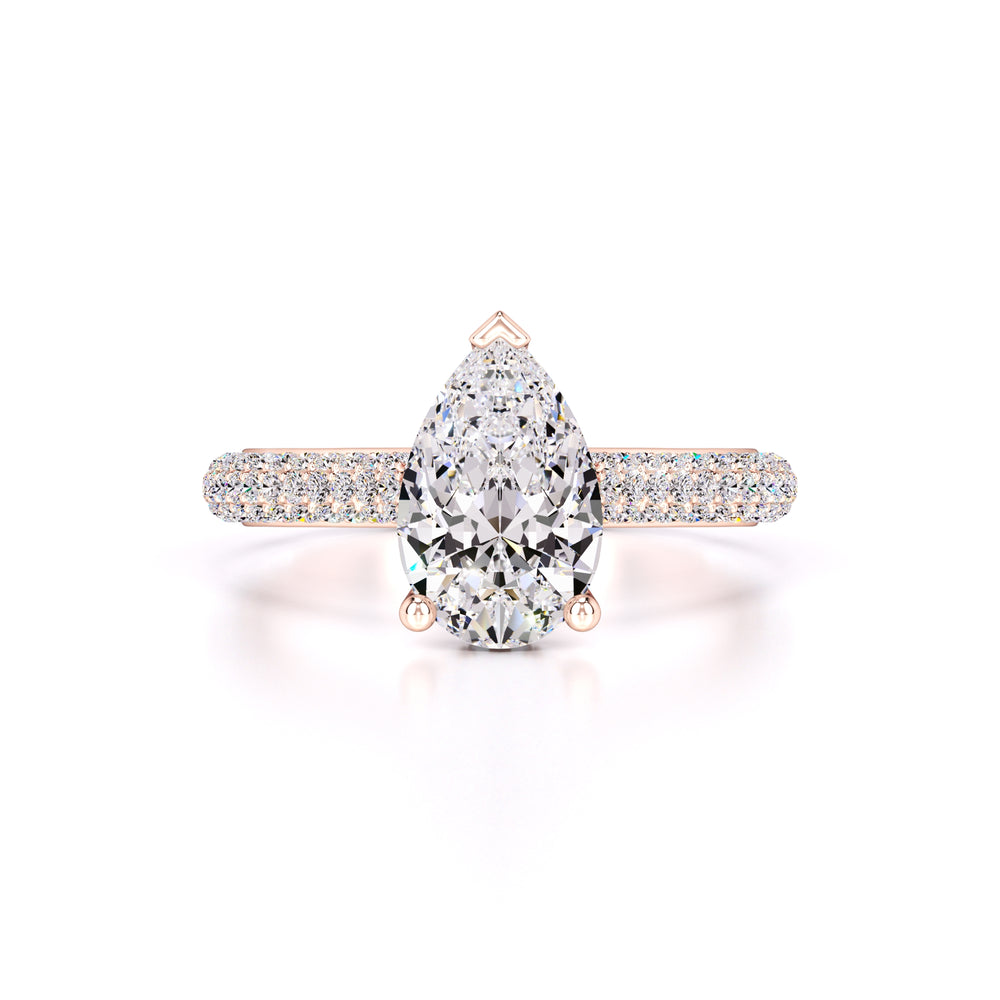 Lilyana Moissanite & Lab Grown Diamond Ring | Rose Gold | 1
