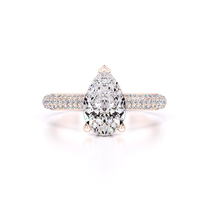 Lilyana Moissanite & Lab Grown Diamond Ring | Rose Gold | 1
