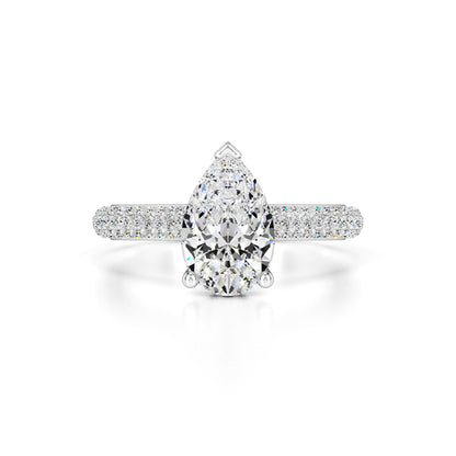 Lilyana Moissanite & Lab Grown Diamond Ring | White Gold | 1