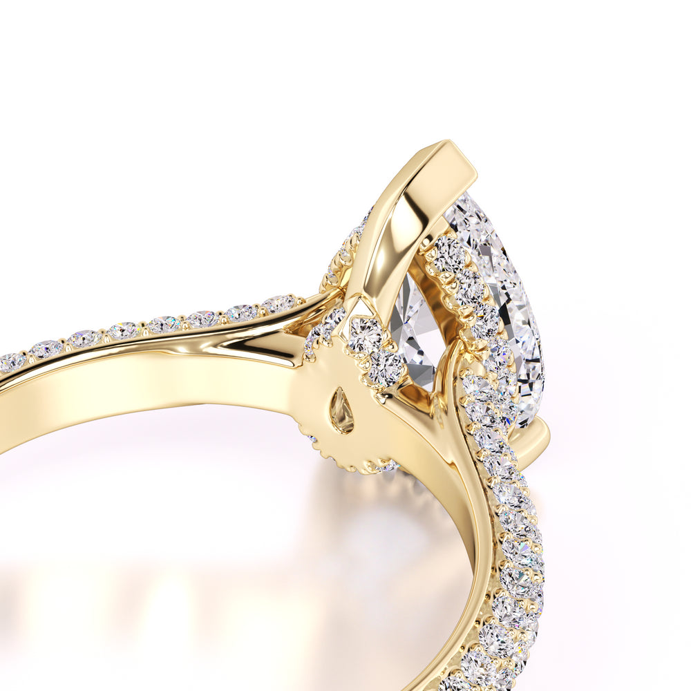 Lilyana Moissanite & Lab Grown Diamond Ring | Yellow Gold | 2