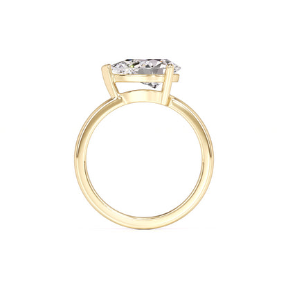 London Moissanite Ring | Yellow Gold | 4