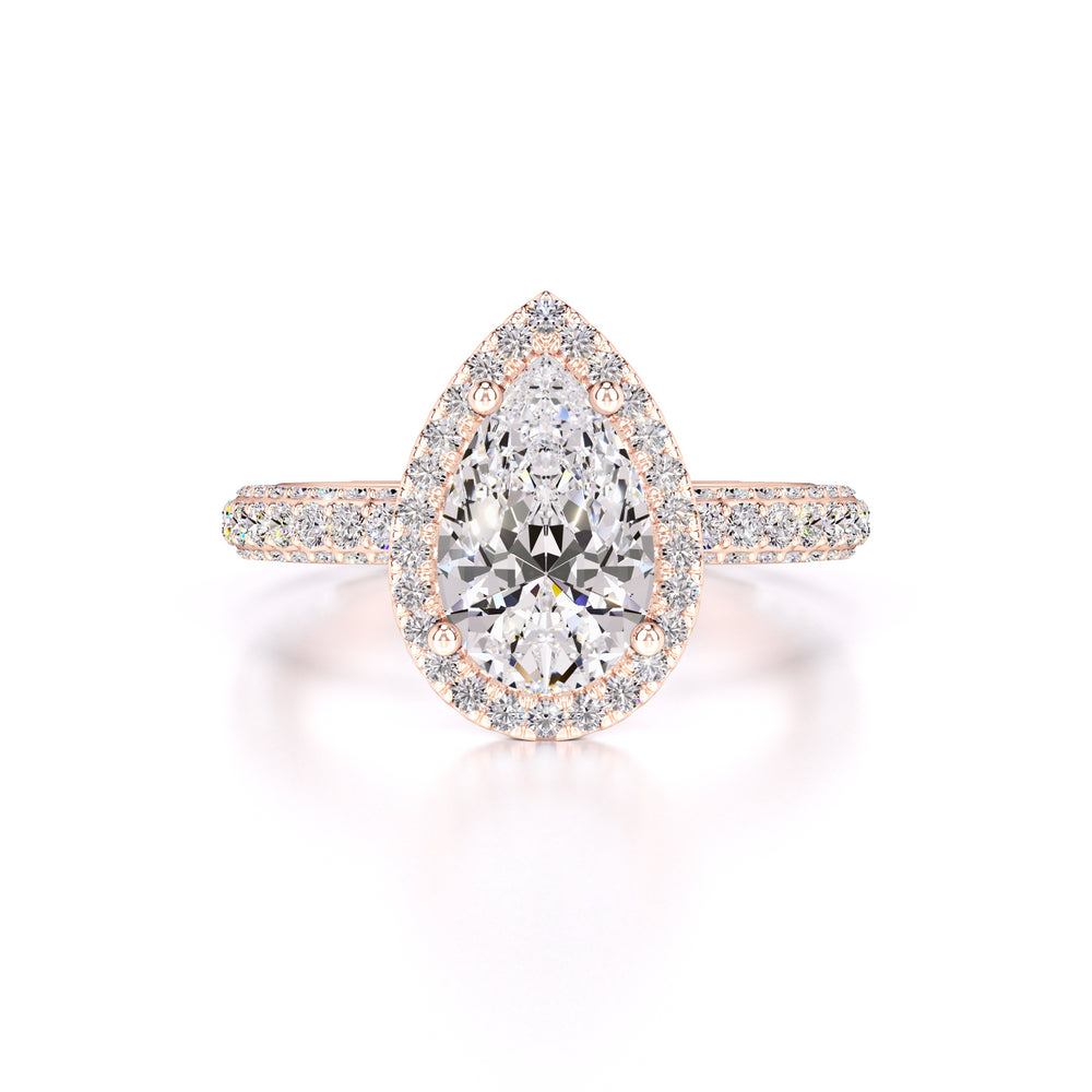 Mackenzie Moissanite & Lab Grown Diamond Ring | Rose Gold | 1