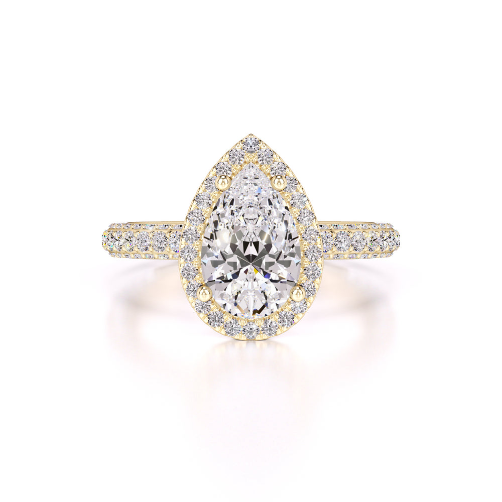 Mackenzie Moissanite & Lab Grown Diamond Ring | Yellow Gold | 1