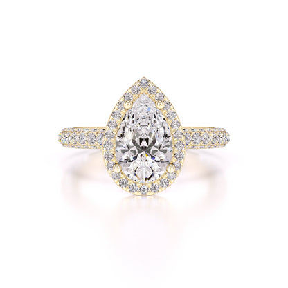 Mackenzie Moissanite & Lab Grown Diamond Ring | Yellow Gold | 1