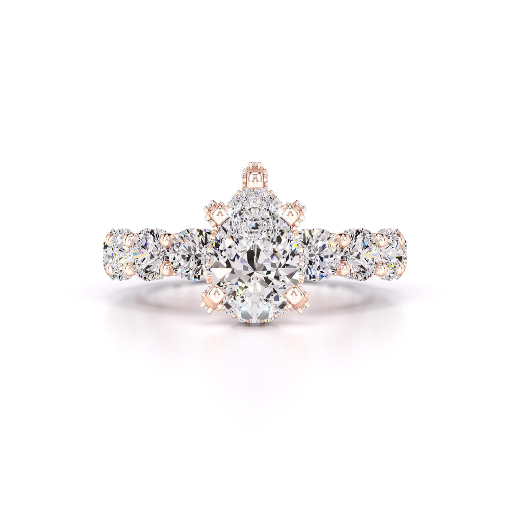 Scarlett Moissanite & Lab Grown Diamond Ring | Rose Gold | 1