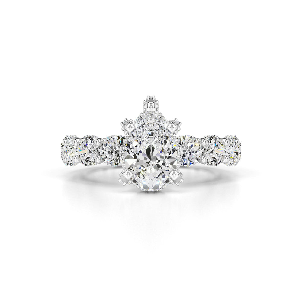 Scarlett Moissanite & Lab Grown Diamond Ring | White Gold | 1