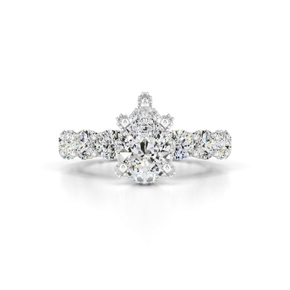 Scarlett Moissanite & Lab Grown Diamond Ring | White Gold | 1