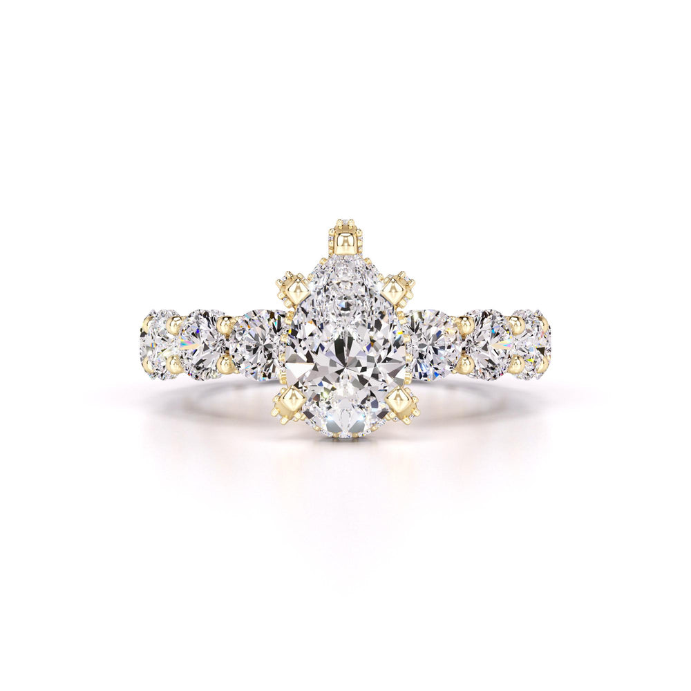 Scarlett Moissanite & Lab Grown Diamond Ring | Yellow Gold | 1