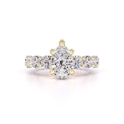 Scarlett Moissanite & Lab Grown Diamond Ring | Yellow Gold | 1