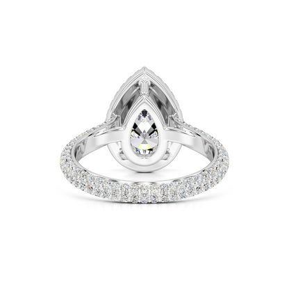 Megan Moissanite & Lab Grown Diamond Ring | White Gold | 3