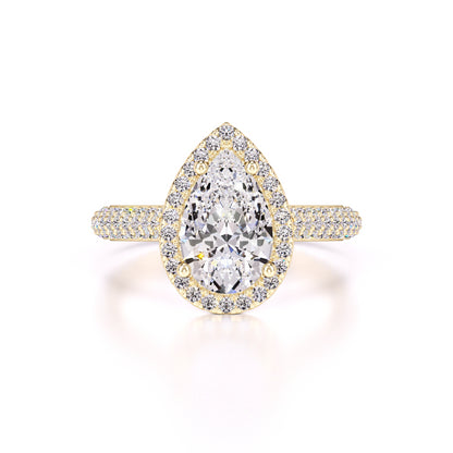 Megan Moissanite & Lab Grown Diamond Ring | Yellow Gold | 1