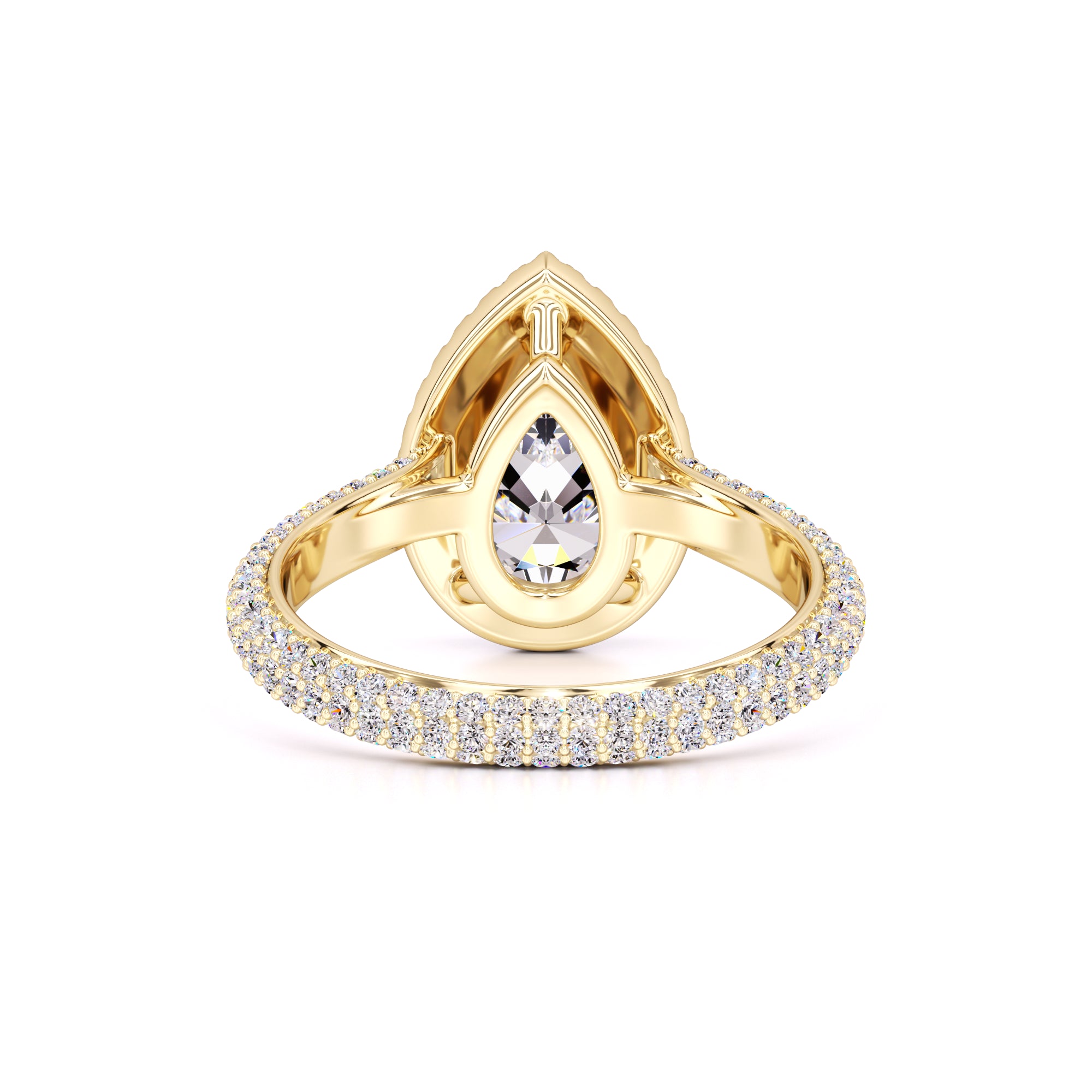 Megan Moissanite & Lab Grown Diamond Ring | Yellow Gold | 3
