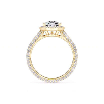 Megan Moissanite & Lab Grown Diamond Ring | Yellow Gold | 4