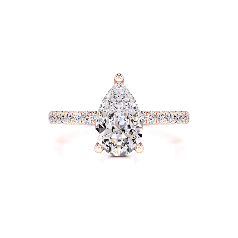 Natalie Moissanite & Lab Grown Diamond Ring | Rose Gold | 1