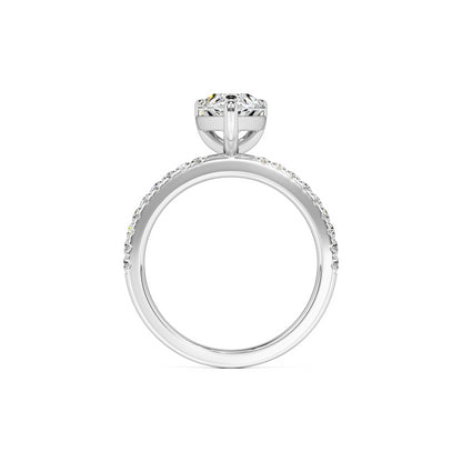 Natalie Moissanite & Lab Grown Diamond Ring | White Gold | 4