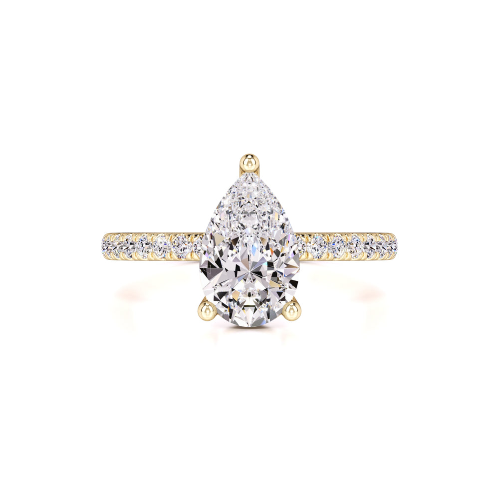 Natalie Moissanite & Lab Grown Diamond Ring | Yellow Gold | 1
